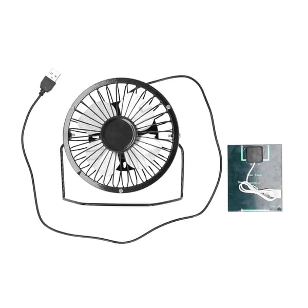 Solpanel Fläkt Mobil Strömförsörjning Utomhus Ventilation Kylning USB Bärbar Enhet