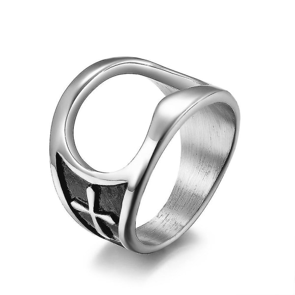 Rostfritt stål Flasköppnare Ring Ring Retro Cross Flaska