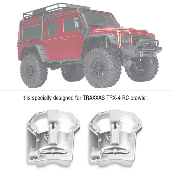 Traxxas TRX4 1 10 RC Crawler Bil Front Bakaksel Deksel Sølv