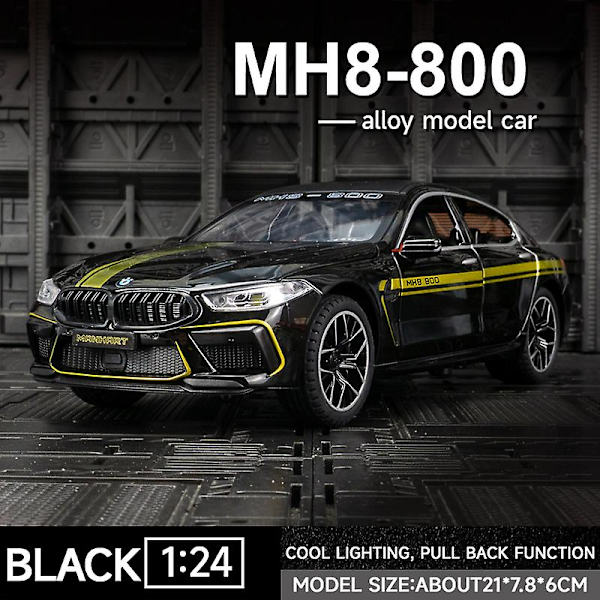 Hot Toys Diecast 1:32 The8 Series M8 Legering Bilmodell Metall Miniatyrfordon Barn Födelsedagspresenter Pojke Samlarobjekt Barnbilar