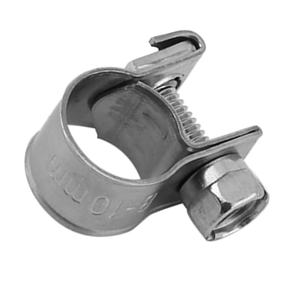 10 stk. Mini drivstoffslangeklemmer i rustfritt stål 6 mm til 20 mm Størrelse valgfritt