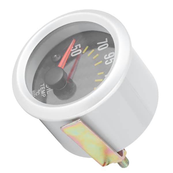 12V 2-tums oljetemperaturmätare 50-150℃ Vit bakgrundsbelysning Kolfiberstil urtavla med sensor