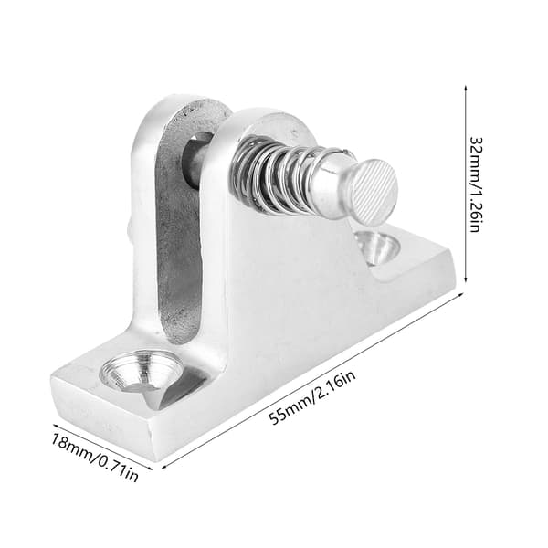 Rustfrit stål båd dæk hængsel beslag 2 stk 55x18mm