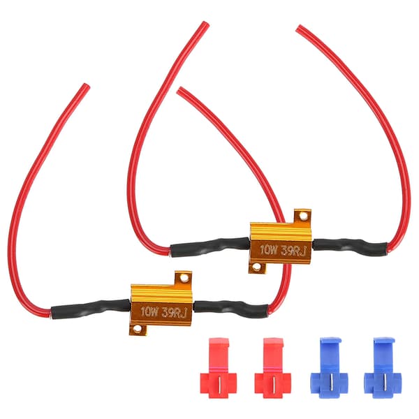 2. generations LED-dekoder Anti Hyper Flash Fejlfri Trådviklet Belastningsmodstand 10W 39 Ohm