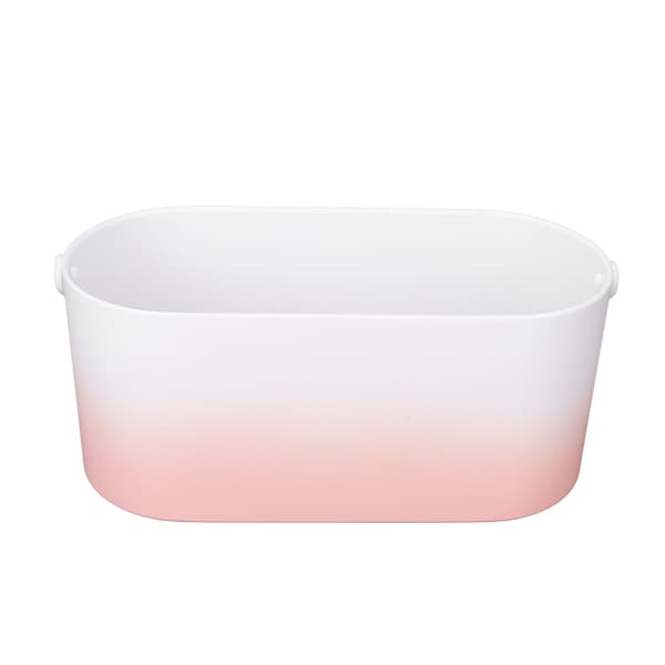Rosa Gradient Bærbar Foldbar Roterende LED Lys Makeup Opbevaringsboks med Spejl Stor Kapacitet