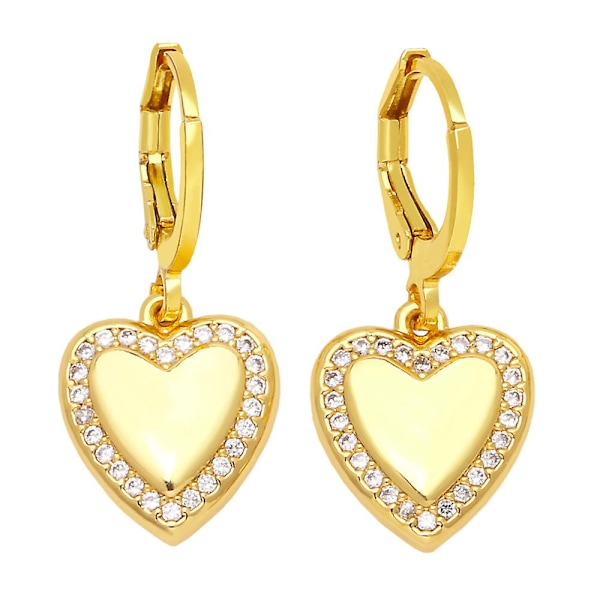 Örhängen Vintage Zircon Heart Stud Modesmycken Ac8502 Heart Stud