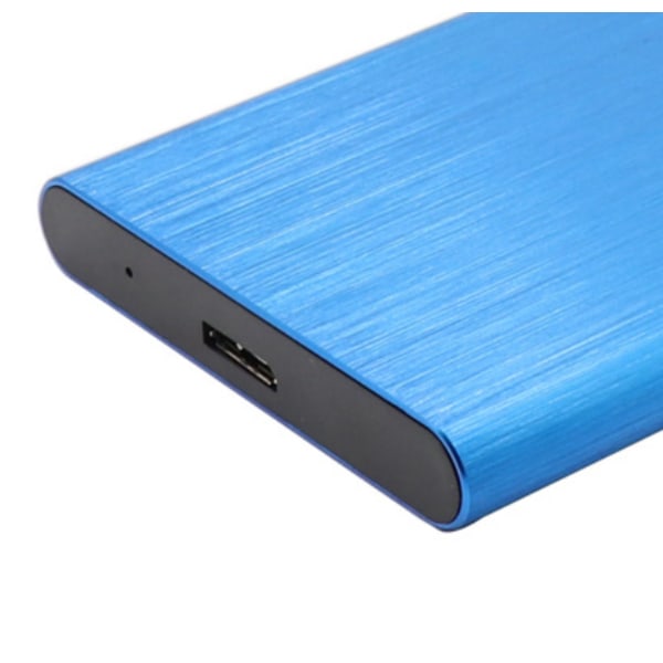 Aluminiumlegeringsskal USB3.0 2,5 tums mobil hårddiskhölje (blå)