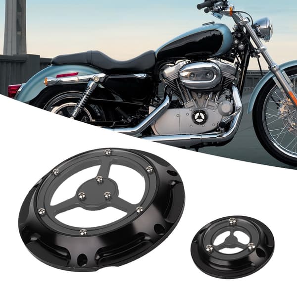 Aluminium Motorcykel Derby Dæksel Timing Timer Sæt til XL XR 883 1200 Sort