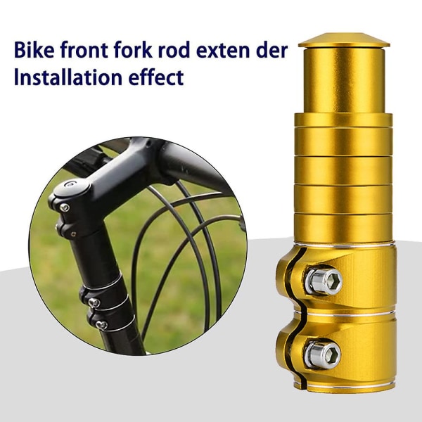 Cykelgaffelstamförlängare, adapter för cykelstyre, Head Up-adapter i aluminiumlegering, för mountainbike, landsvägscykel, Mtb