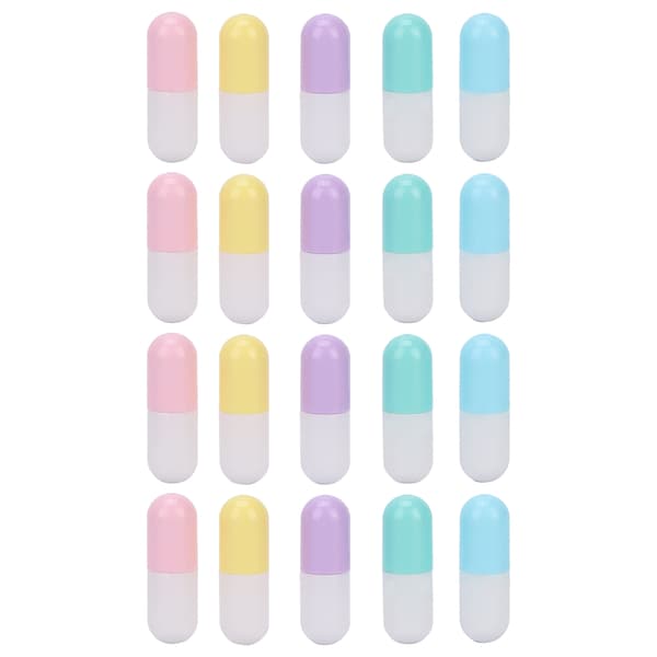 20 stk Mini DIY leppepompetuber leppestiftbeholdere kosmetisk oppbevaring
