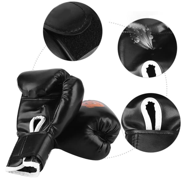 Svarta Muay Thai Boxningshandskar Brottning Stanssäck Sparring Kickboxning