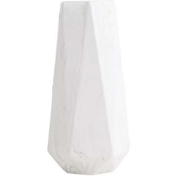 1 stk marmoreret keramik vase, stor