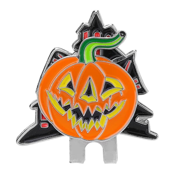Magnetisk golfhattklips i rustfritt stål med ballmarkør i Halloween-stil