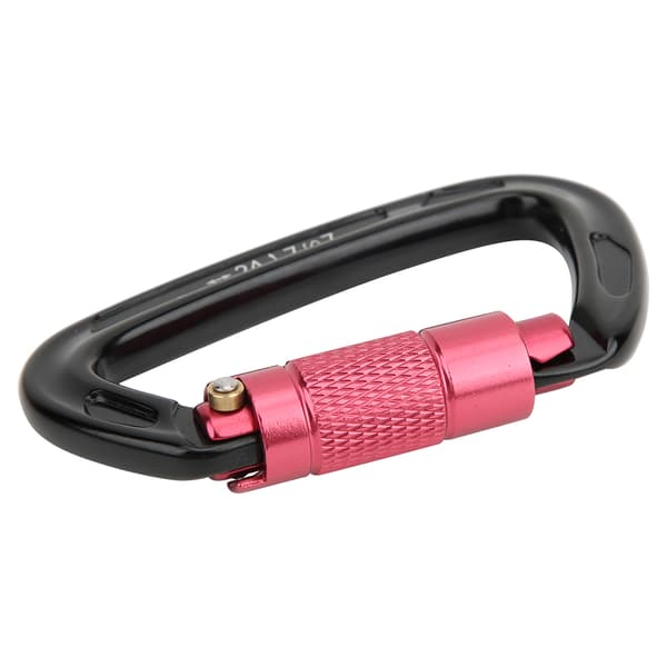 7075 Flygplansaluminium Master Lock Karabiner D-Ring Säkerhetsspänne Säkerhetsutrustning för utomhusklättring Camping Hängmatta Svart