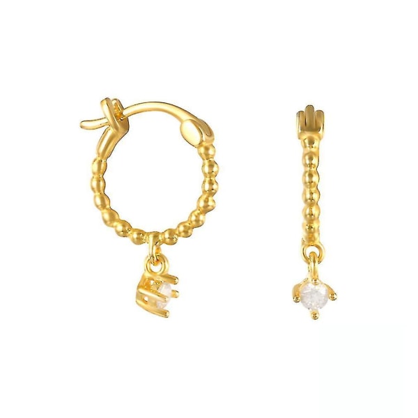 ørestikker S925 runde perler Rhinestone indsat øreringe til souvenir
