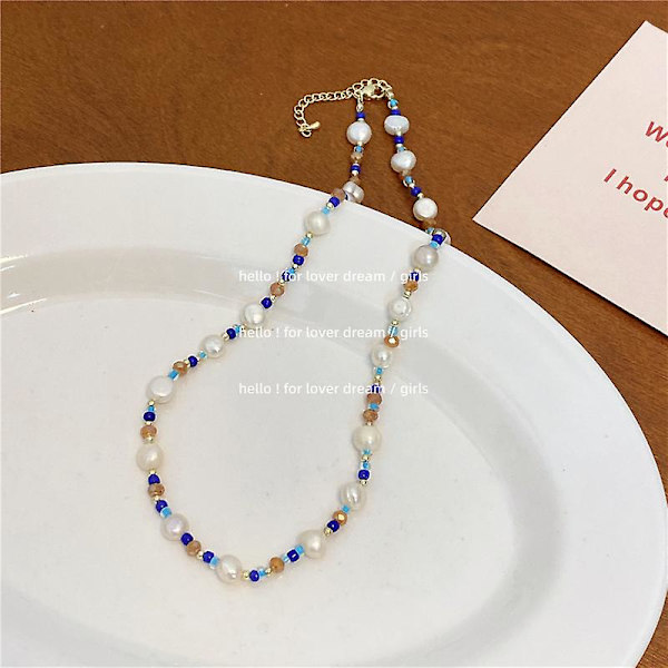 Halskæde Perle Smile Choker Modesmykker Ac1609