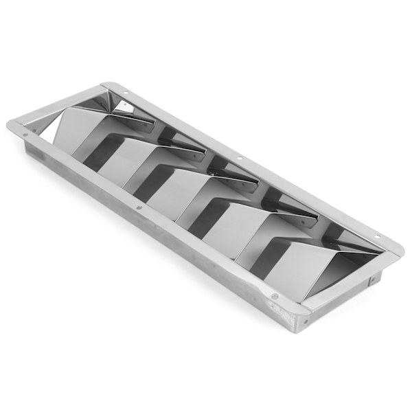 5 Spors Båd Grill Ventil Rektangulær Rustfrit Stål Holdbar Ventilations Grill Hardware