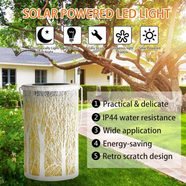 European Solar Light Forest Light Retro Iron Portable Wind Light White Mood Light