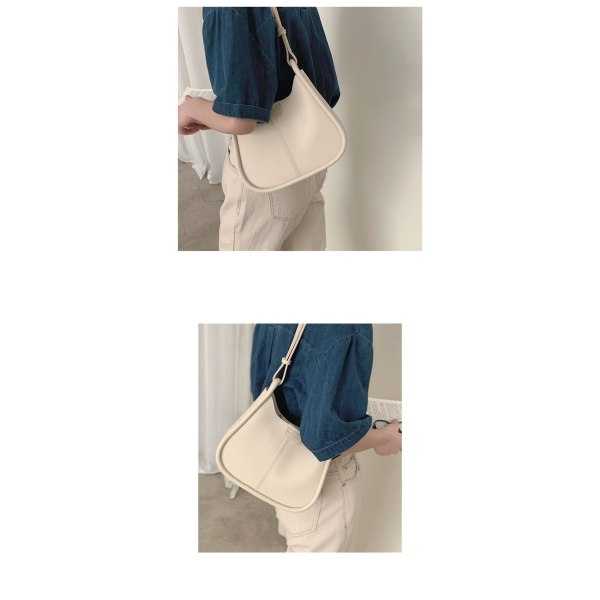 Fashion Commuter Skuldertaske Kvinde Sommer Populær Ny High-end All-match Underarm Taske Tote Bag Hvid