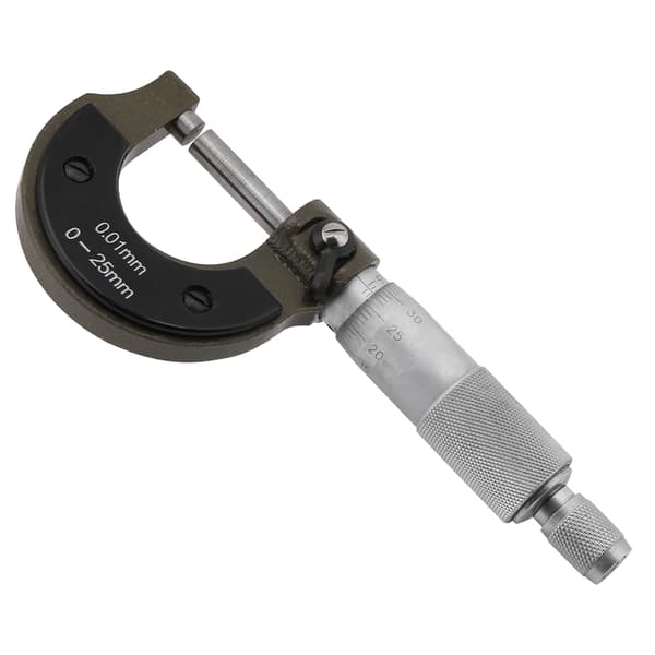 Højpræcisions 0-25 mm ekstern mikrometer tykkelsesmåler