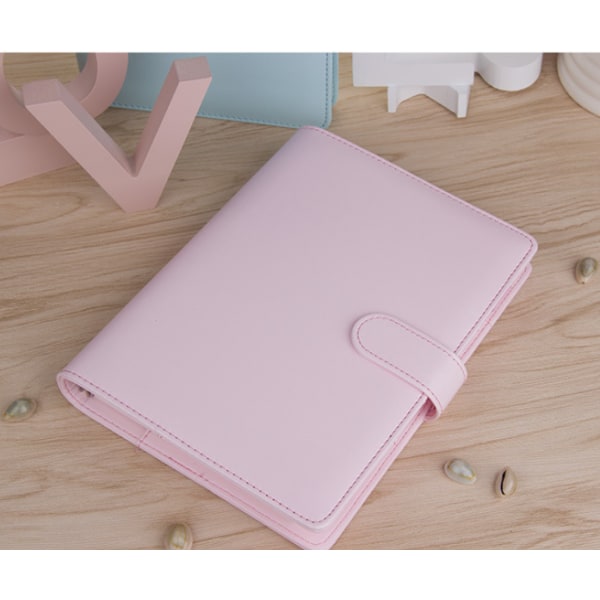 Macaron notesbog med løsblade (A6 kirsebærblomstpulver (ekskl. indersider) to),