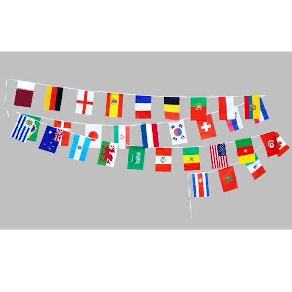 VM-flag (32 nationale strengflag 14*21 cm)