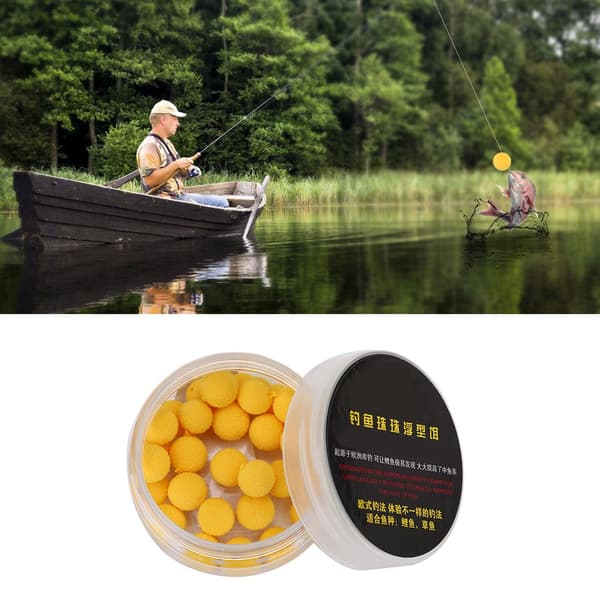 30 stykker karpefiskeskum Pop Up bløde piller flydende agn gul 10 mm