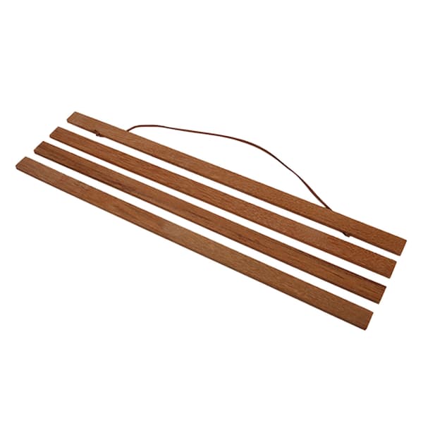Magnetisk Sågspån Fotoram DIY Affisch Scroll Tryck Konstverk Hängare Teak Trä 30cm