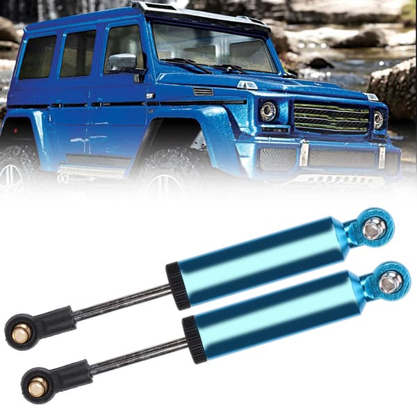 2 stk. Støddæmpere i aluminiumslegering, passer til SCX10 TRX4 1/10 RC Biltilbehør Blå