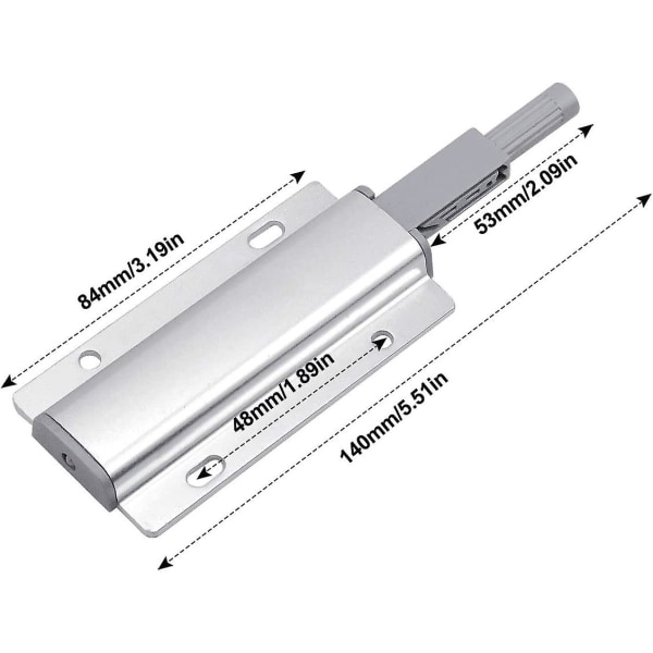 2 stycken tryck för att öppna magnetiskt stängningssystem för skåplåda Magnetiska dörrlås Magnetiska spärrar Dörrar spärr för möbler