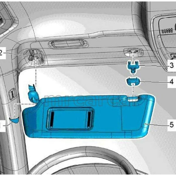 Original bilstyling grå solskyddsspänne krokfäste passar för Audi A3A4LA5A6LQ5Q3,