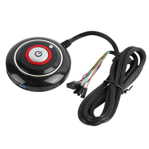 PC Virtakytkin ABS Kevyt Helppo Asennus Plug and Play Internetkahvilaan 2 USB