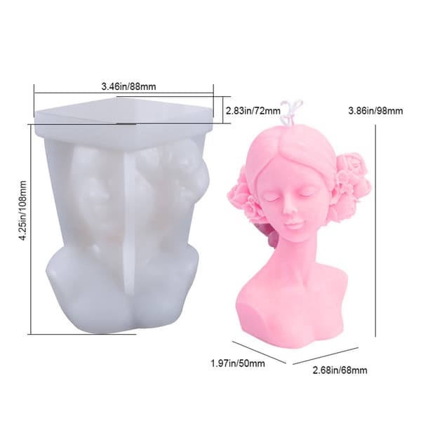 3D Silikone Lysform DIY Silikone Støbning Kvindelig Kropsform