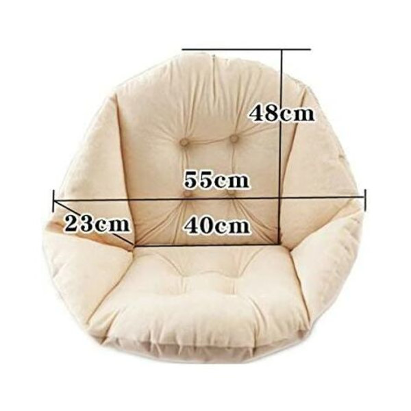 Tuolityyny selkänojalla Istuinkuori Nojatuoli Pehmeä Velvet Vedenpitävä Jousto Puutarhalle Olkirottinki Tuoli Sininen 40 * 4