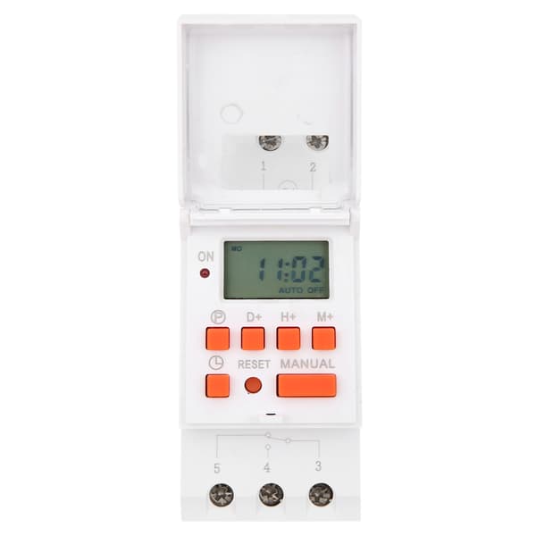 Digital LCD Timer Switch AHC15A AC220V-240V Industriel Skinnetype Kontrol Timer