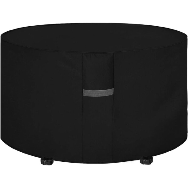 Musta pölytiivis ulkokäyttöinen pyöreän pöydän cover