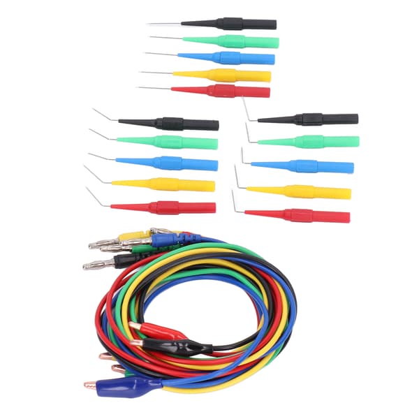 Bananplugg Testkablar Kit Nickelpläterade Bakre Sondstift Multimeter 4mm JT8005
