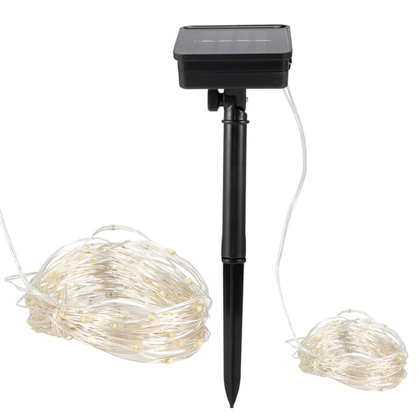 10m 100LED Koppartråd Solcellsslinga Vattentät Utomhusdekoration