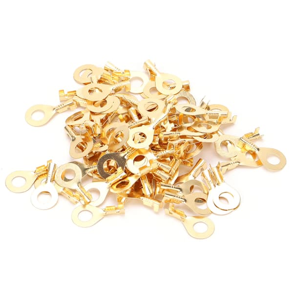 100 stk. M6 6,2 mm Batterikabel Terminal Ringkobling Krympeende