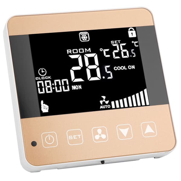 Smart LCD Digital Central Luftkonditionering Fläktkonvektor Termostat Temperaturkontroll WiFi Typ