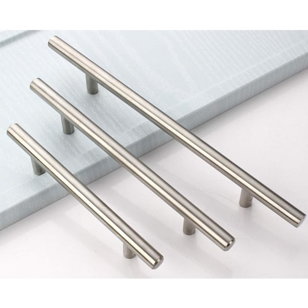 2 stk skabsgreb, skuffehåndtag, aluminiumslegering (sølv, hulafstand: 96 mm)