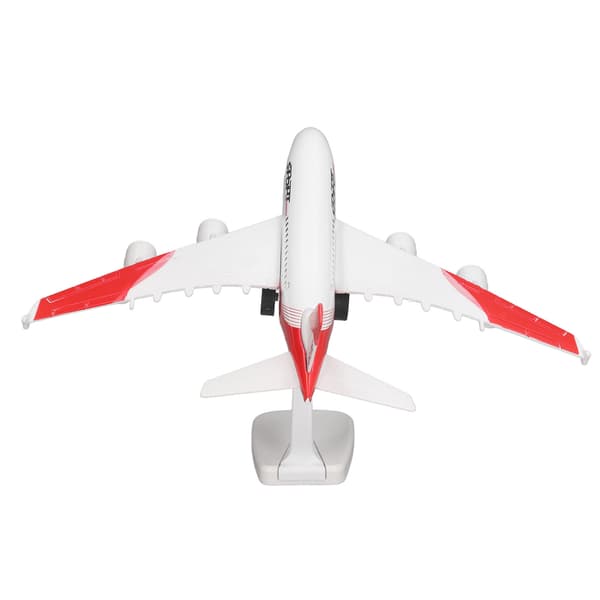 Rød Passagerfly Model Legetøjsfly med 5 Lys Display Stand