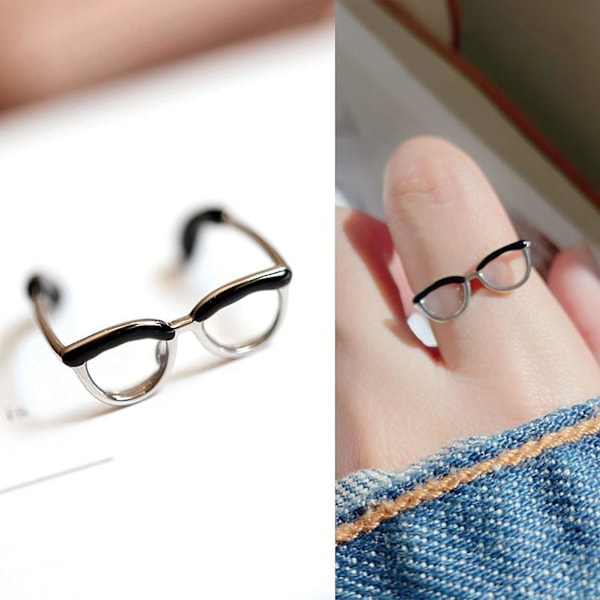 Damringar Slät öppning Flickor Justerbara glasögon Form Fingerring för dagligt bruk