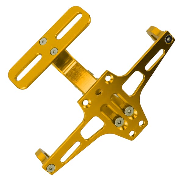 Motorcykel Nummerpladebeslag CNC Aluminiumslegering Universal Justerbar Motorcykel Nummerpladeholder Guld