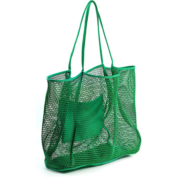 Mesh Beach Tote Dame Skulder Håndtaske A916-624 Green