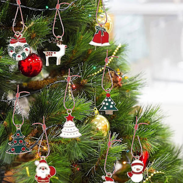 24 päivän joulun adventtikalenteri joulun lähtölaskentakalenteri 24 hurmaa joulukuusen riipus kaulakoru koru lahja