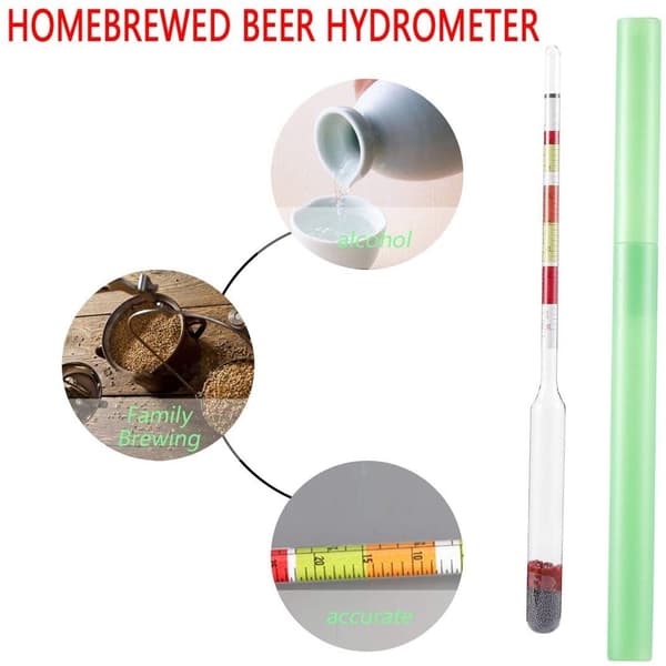 3 i 1 Skala Hydrometer Alkohol Brix Meter til Vin Øl