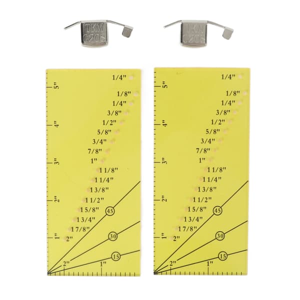 2 sæt magnetisk sømguide rustfrit stål transparent akryl gul lineal positioneringsmagnet syguide