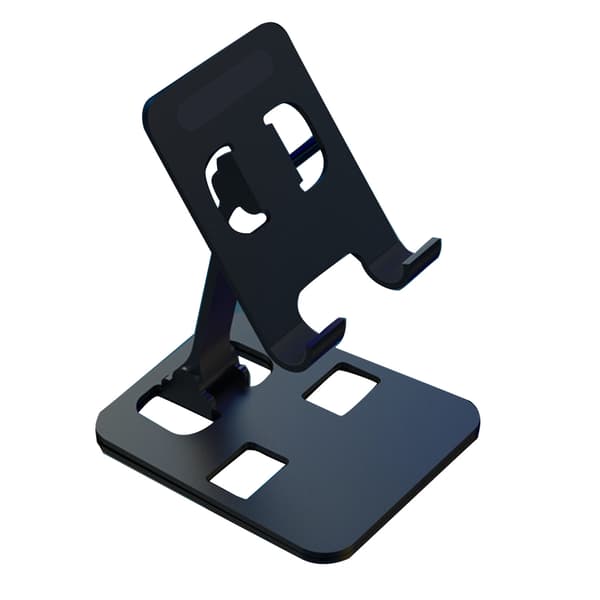 Justerbar Vinkel Foldbar Mobiltelefonholder Stand til Skrivebord Tablet Hjem Rejse Kontor Sort