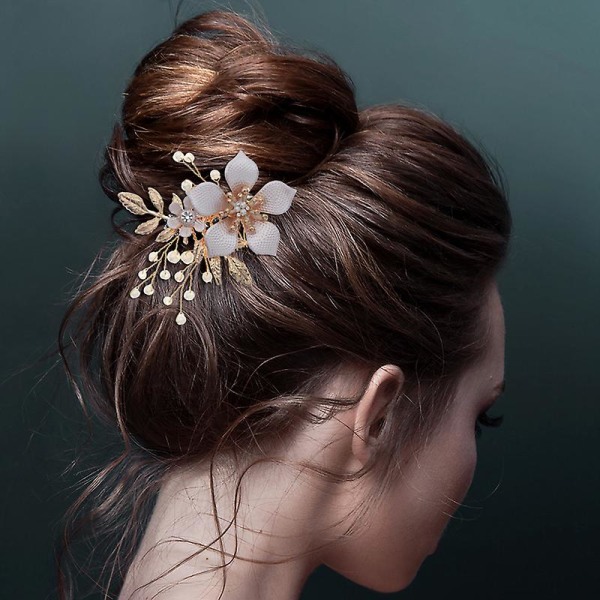 Brudblomma hårkam Handgjord utsökt pärlhårnålar Super Fairy hårstycke för kvinnor och flickor
